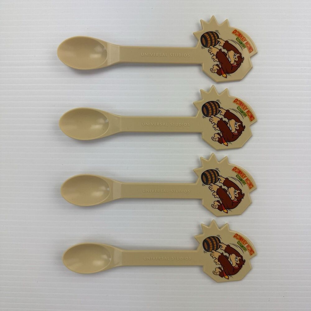 Donkey Kong Spoon Set Of 4 Universal Epic Universe Super Nintendo World Souvenir